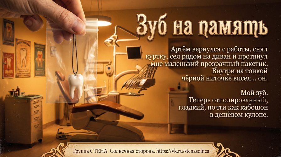 зуб на память
