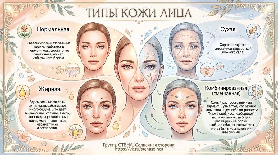 типы кожи лица