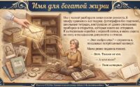 Имя для богатой жизни